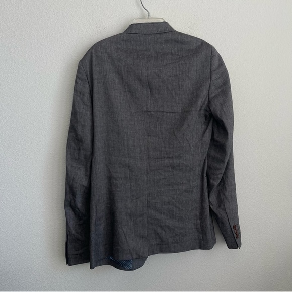 Ted Baker London Linen English Vent Double Button Blazer - Picture 8 of 8